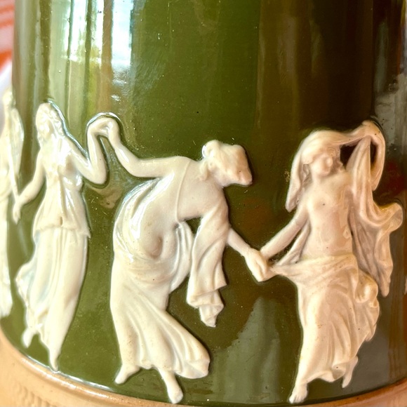 1891 Original Copeland Late Spode "Dancing Hours" Glazed Jasperware Type Pitcher - Picture 3 of 5